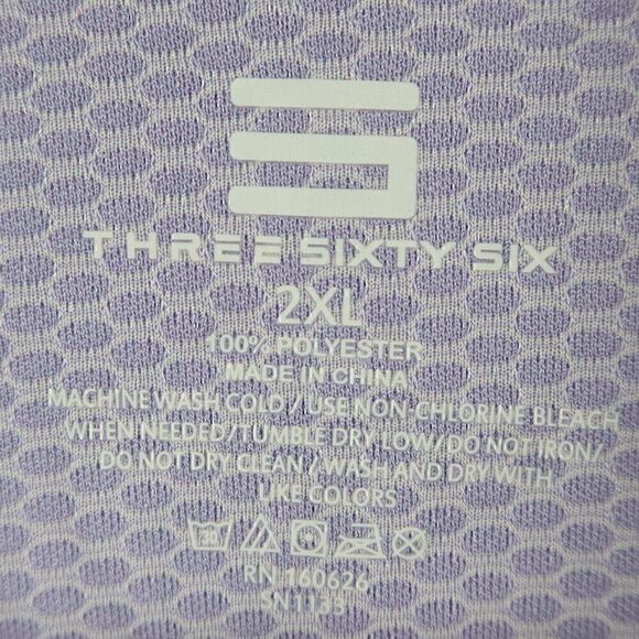 THREE SIXTY SIX PURPLE SLEEVELESS V NECK GOLF ATHLETIC SHIRT SIZE 2XL - Picture 2 of 6